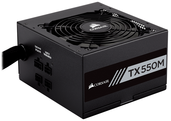 Corsair TX550M (CP-9020133-NA) 550 Watt 80 Plus&#174; Gold Certified PSU _1118KT